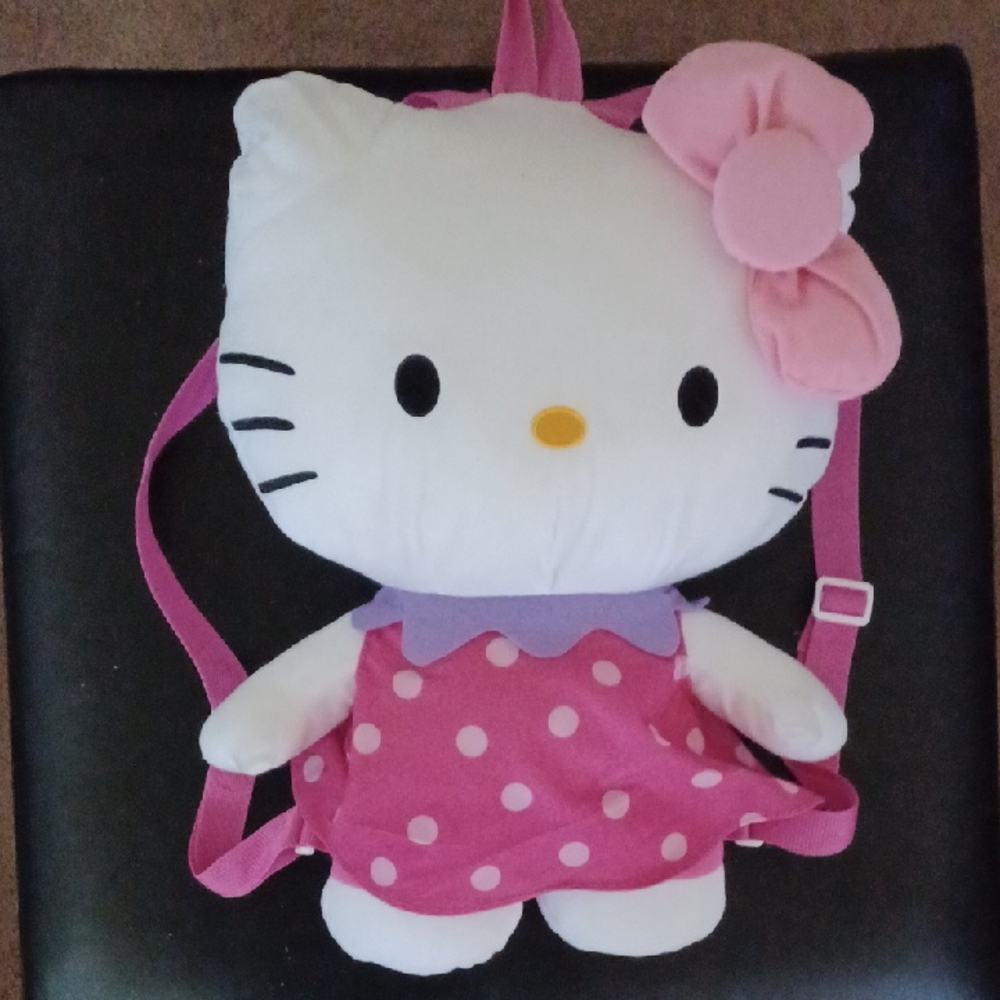 Hello Kitty Plush Toy with Pink Polka Dot Dress